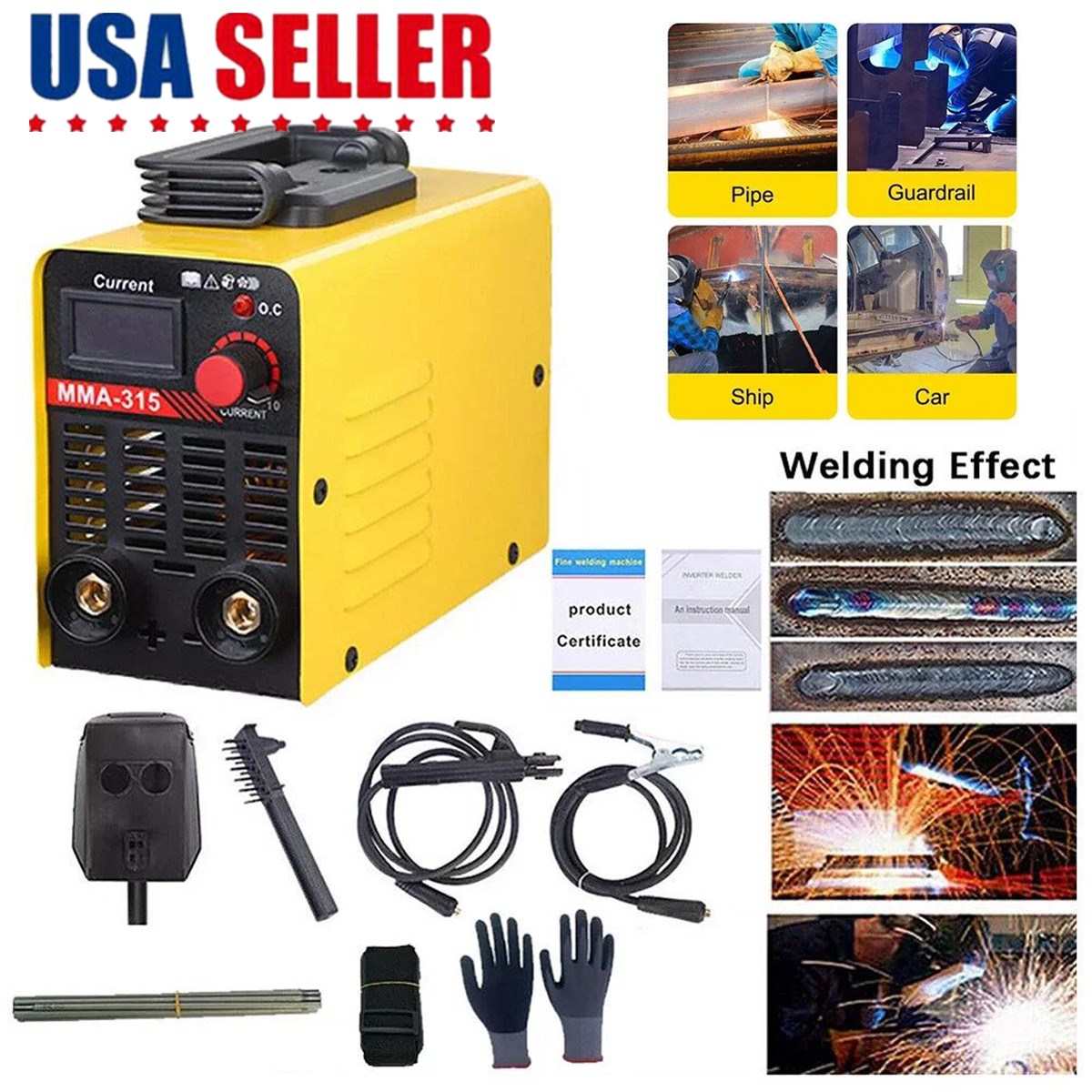 Inverter Welding Machine Igbt 300A - 110V 300AミニIGBTアーク溶接機、ポータブルDCインバーターMMAスティック溶接機（ホットスタート＆アンチスティック機能付き）、家庭用DIY、メンテナンス、金属加工＆修理用電気アーク溶接機