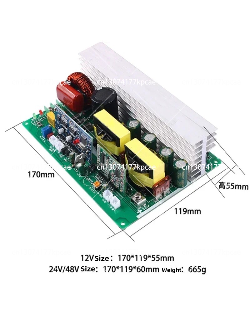 Pure Sine Wave Inverter Board 24V 48V - 750W 1000W 純正弦波インバーター DC 12V 24V