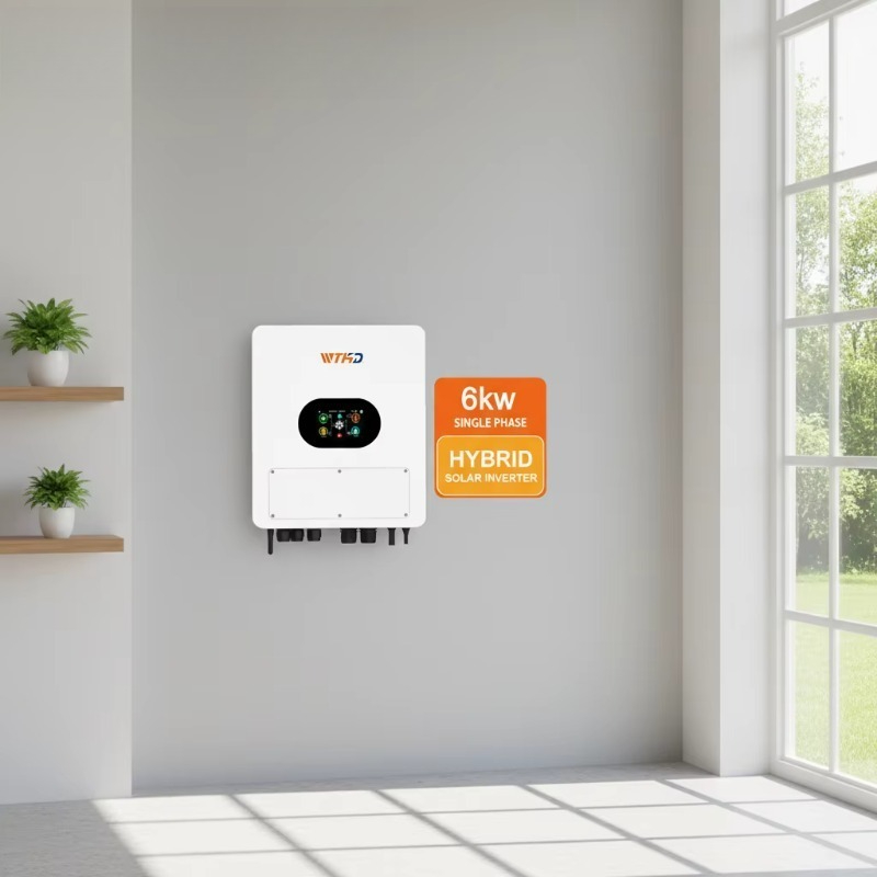 Off Grid Solar Inverter 48V 6000W - IP65 48V 6KW ハイブリッドソーラーインバーター単相純正弦波6000W 6KVA オン/オフグリッド