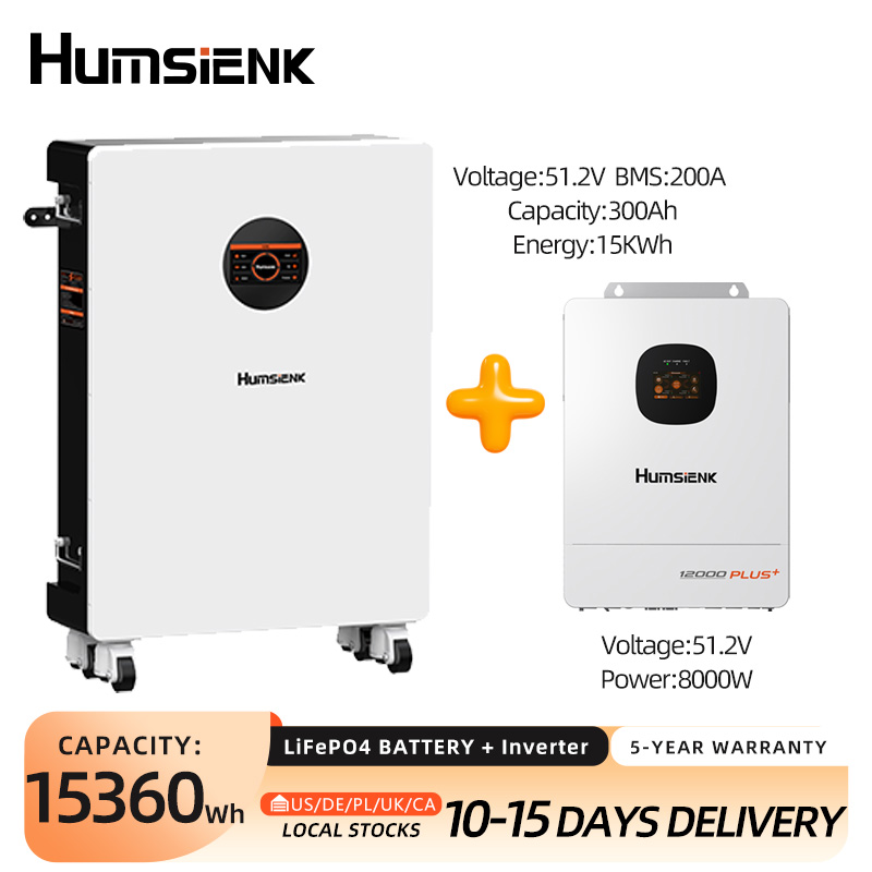 Humsienk 48V 300Ah LiFePO4 Blu - Mppt Hybrid Inverter 48V 8Kw 3 Phase のレビューと価格