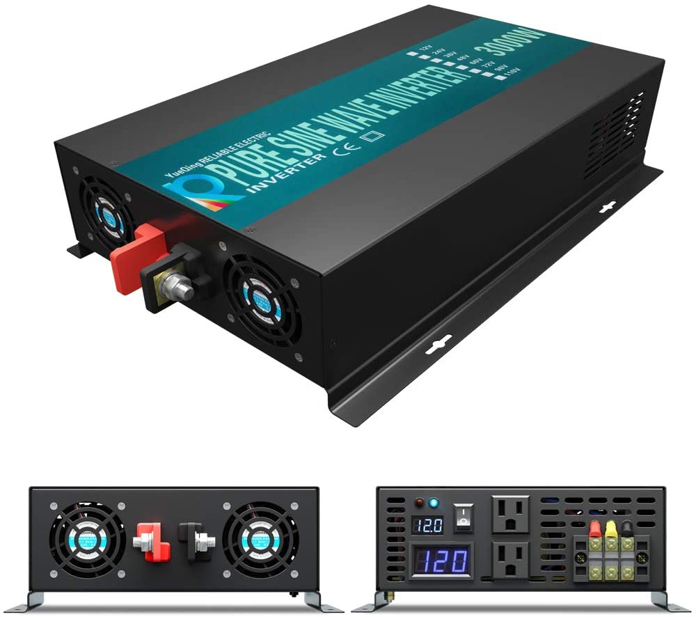 純粋正弦波インバーター 3000W ソーラーパネル発電機 電 - Inverter Pure Sine Wave 60Hz 120V 3000W のレビューと価格