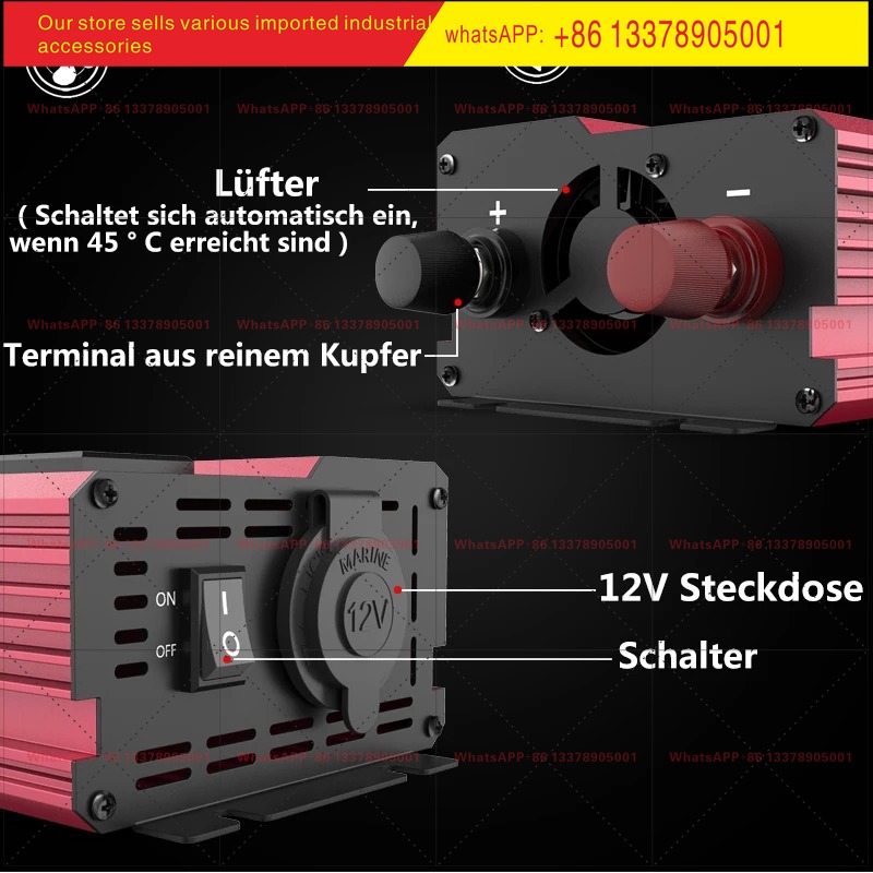12Vから220Vへの4000Wピーク出力インバーター、80 - Power Inverter 12V 220V 4000W Continuous のレビューと価格