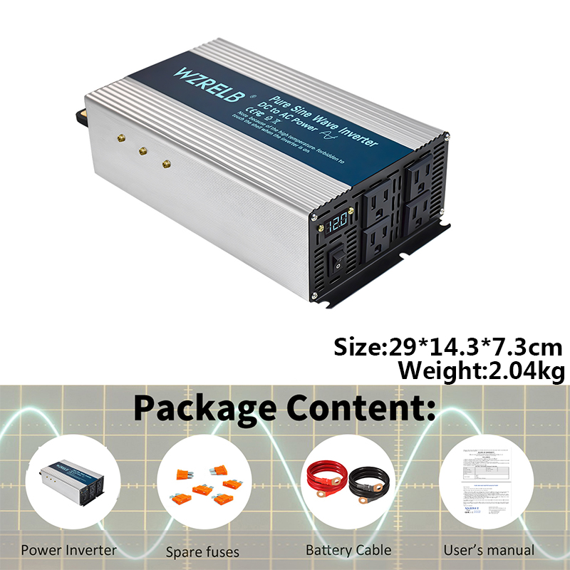 3000W 正弦波インバーター 12V 24V 36V 48 - Inverter Pure Sine Wave 60Hz 120V 3000W のレビューと価格
