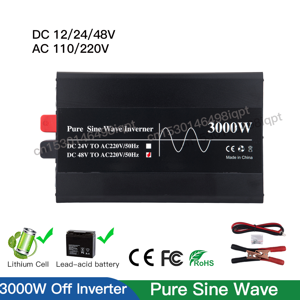 純粋な正弦波を備えたソーラーコンバーター,3000W,12V - Lifepo4 Solar Inverter 24V 3000W のレビューと価格
