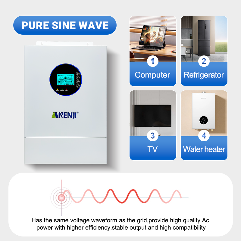 ANENJI スプリットフェーズ 12KW 48V ハイブリ - Off Grid Solar Inverter 48V 6000W のレビューと価格