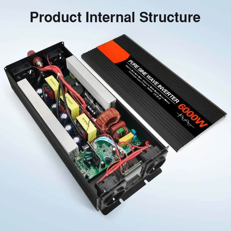純正弦波ソーラーインバーターDC 12V 24V 48Vから - Pure Sine Wave Inverter 5000W 48V 220V のレビューと価格