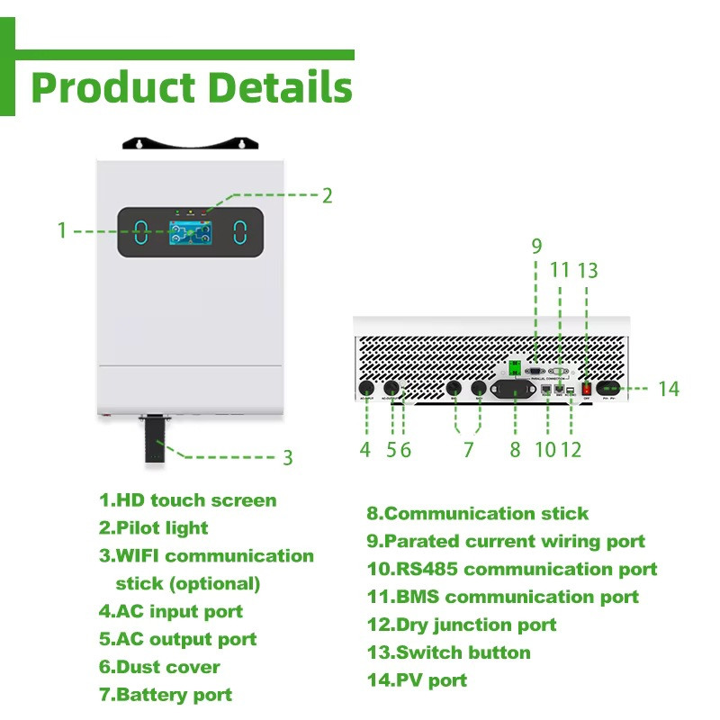 6KW 8KW 10KW 11KW ハイブリッドソーラーイン - Split Phase Inverter 10Kw 110V 220V のレビューと価格