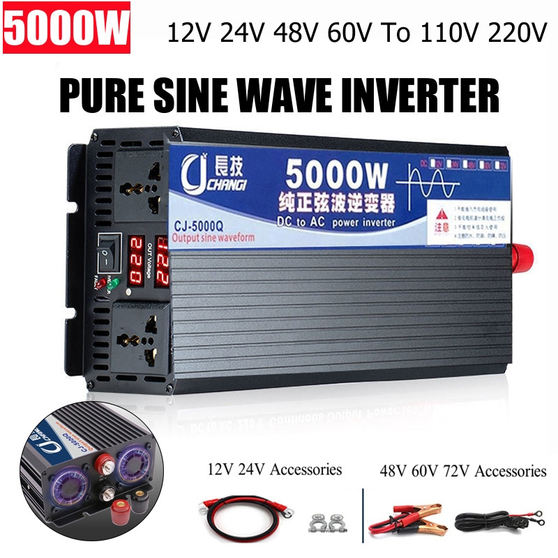 純粋な正弦波インバーター,220v,110v,120v,40 - Inverter Pure Sine Wave 60Hz 120V 3000W のレビューと価格