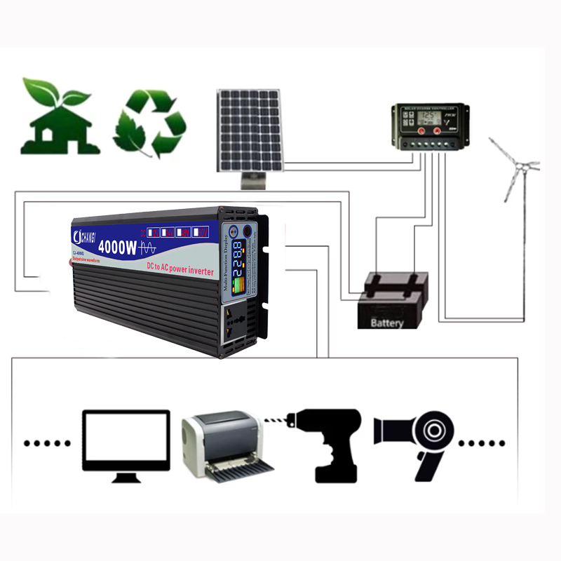 純粋な正弦波インバーター,12v 220v 48v 110v - Inverter Pure Sine Wave 60Hz 120V 3000W のレビューと価格