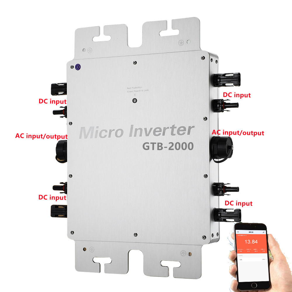 防水ip65マイクロインバーター,太陽光発電システム,キャン - Grid Tie Inverter Limiter 2000W のレビューと価格