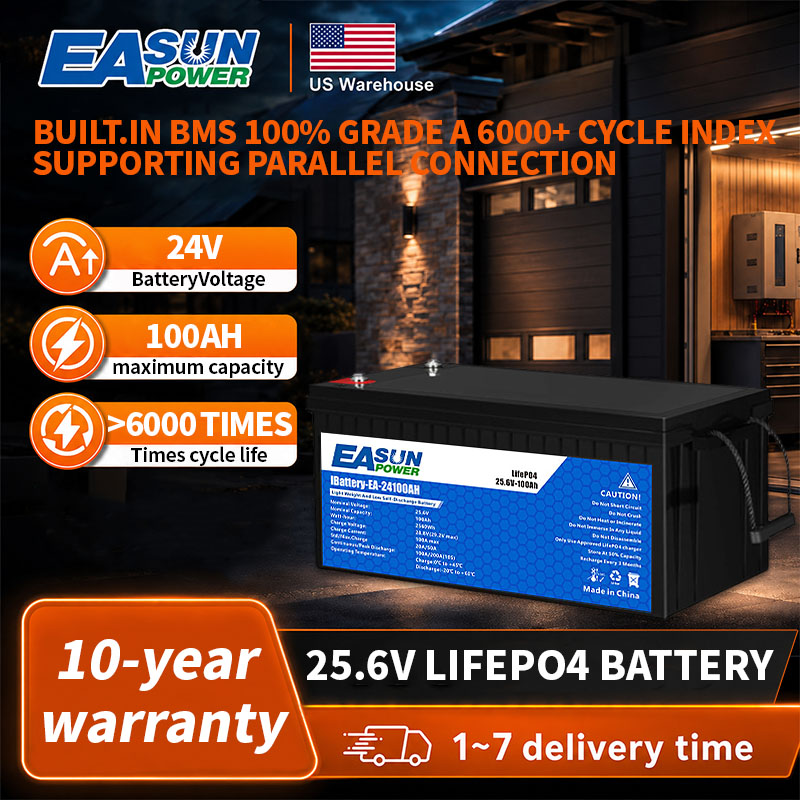 EASUN POWER 24V LiFePO4 バッテリー  - Grid Tie Inverter Limiter 2000W のレビューと価格