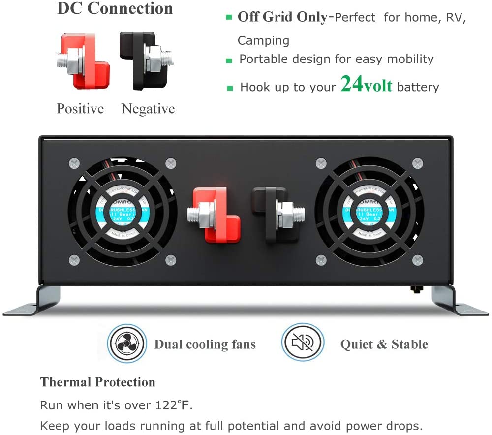 純粋な正弦波インバーター 3000 ワットソーラーパネル発電 - Inverter Pure Sine Wave 60Hz 120V 3000W のレビューと価格